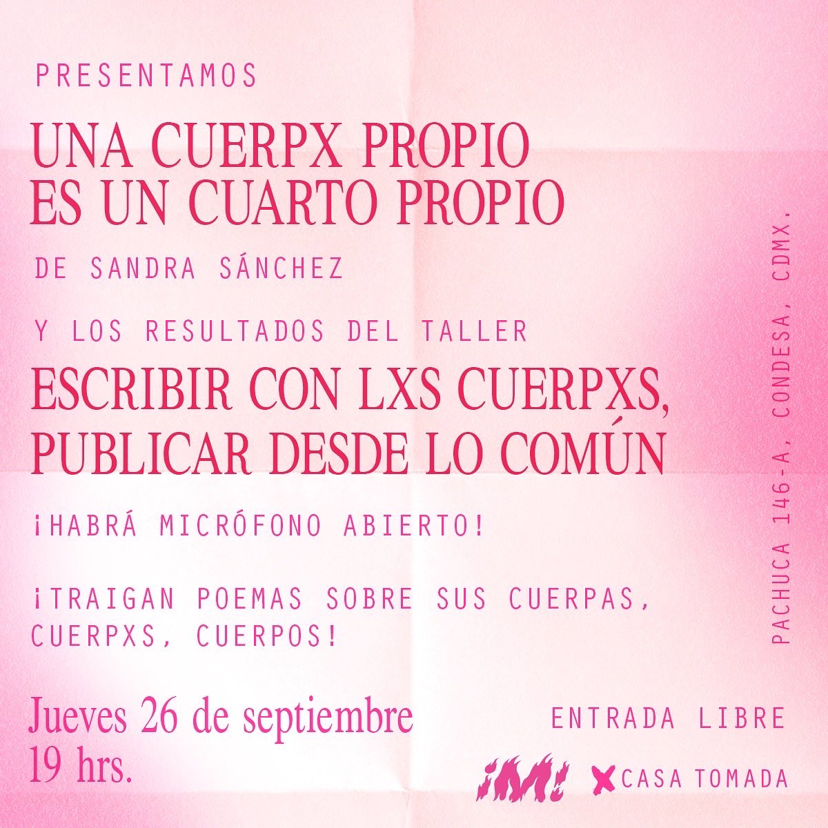 CasaTomadaMX's tweet photo. 🌹 Hoy 🌹
Presentaremos este fanzine que hicimos junto a @phiopsia y #miauediciones Leeremos textos sobre el cuerpo. También habrá micrófono abierto para escucharles.
¡Aquí nos vemos! https://t.co/7LyVk6FKIn