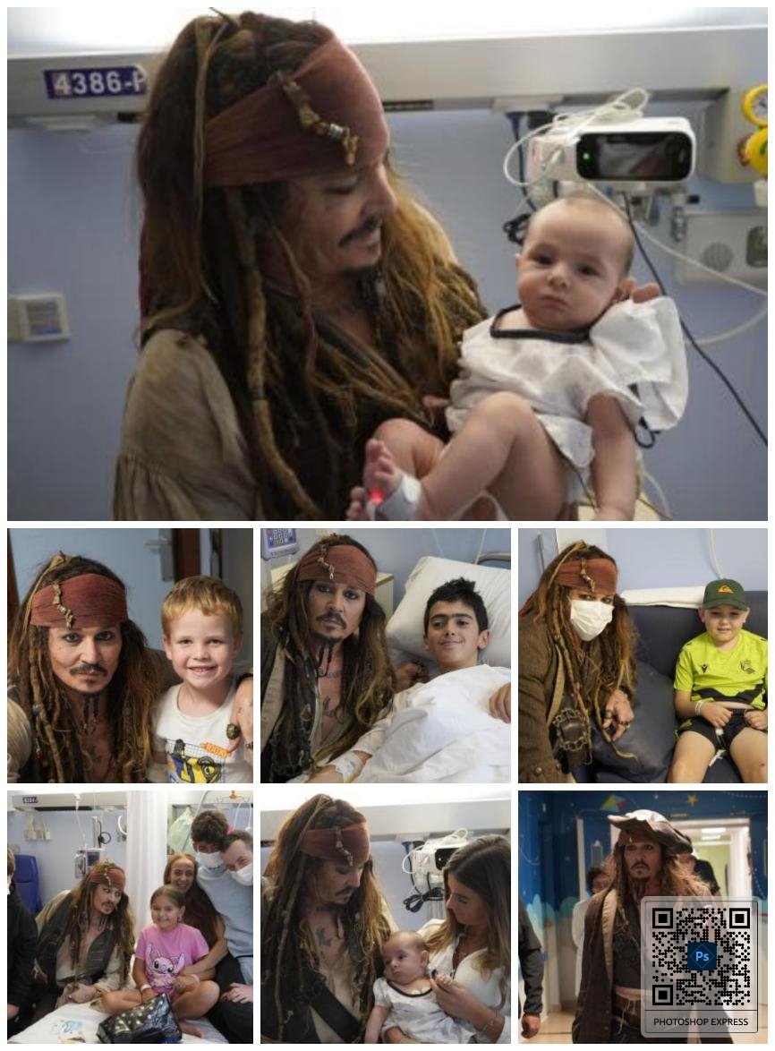 “I can travel with Captain Jack in a box and when the opportunity is right and I’m able to go and visit people and places where the smiles and the laughs and the things that are important, the most important things in the world, are on the line.”
~#JohnnyDepp 💖