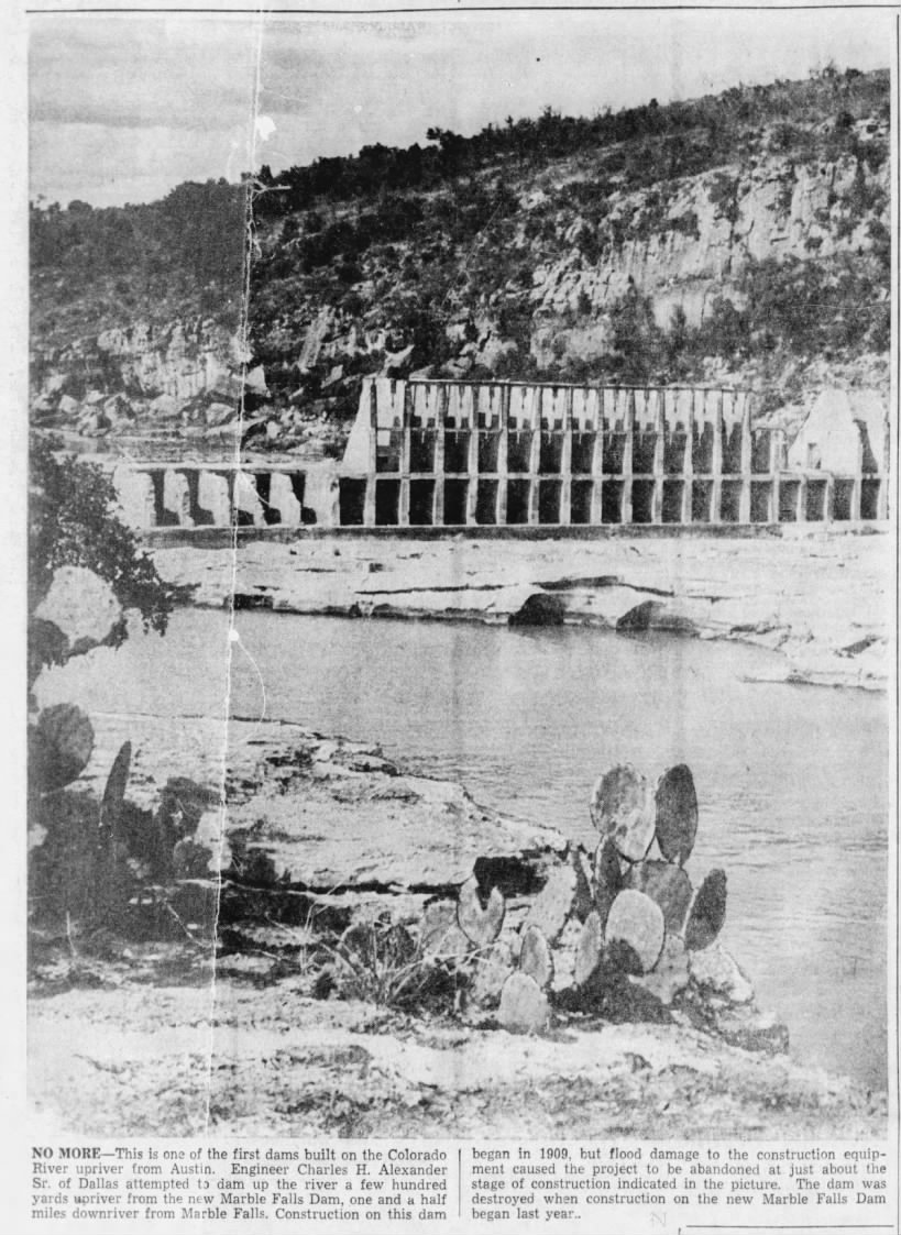 BruceAllenJone5's tweet image. Check out this newspaper page from 1951 talking about the construction of Marble Falls Dam, or Max Starcke Dam, compared to how it looks now! It's always interesting to look into the past!

📷Newspapers .com/DailyTrib

#ThrowbackThursday #MaxStarckeDam #LakeMarbleFalls