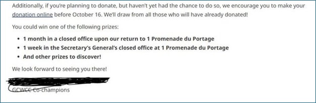psac_afpc's tweet image. Federal workers are being encouraged to donate to charity for the chance to win a temporary assigned seat.
Why should workers feel pressured to donate their paycheck for the *chance* to win an assigned desk? The solution to inadequate office space is a flexible telework mandate.