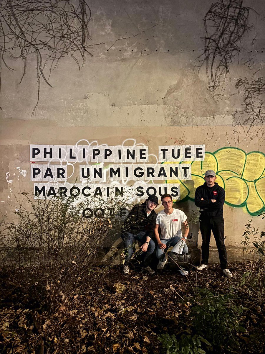 droiteuniv's tweet image. C’est maintenant à l’Université Catholique de Lille que notre collage « Philippine, tuée par un migrant marocain sous OQTF » est arraché par des gauchistes.

Partout en France, ils crachent sur la mémoire de Philippine et de tous les Français tués par le laxisme étatique.