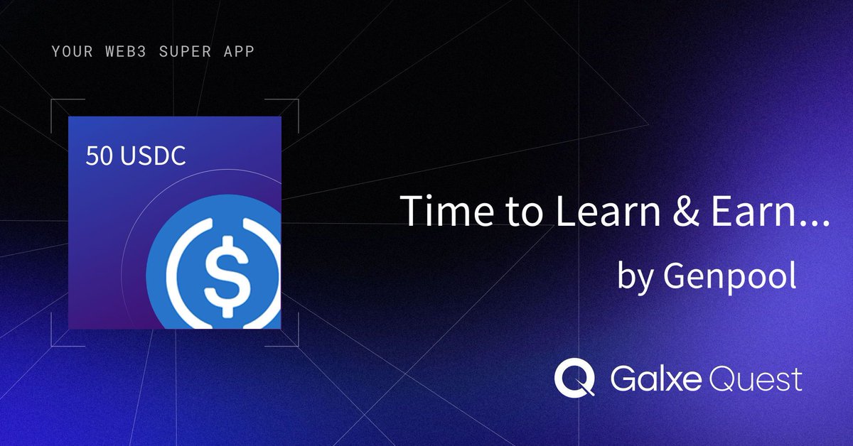 GenpoolStake's tweet photo. Haven’t joined the Learn & Earn challenge with GenPool yet? 🔥 Now’s your chance to explore the #exSat Network and win rewards through @GalxeQuest!
- Complete the quiz
- Follow @GenerEOSAus & @ExsatNetwork
- Like & Retweet the initial announcement on X (https://t.co/0lHnPBMvE1)
Attempt the quiz here 👉 https://t.co/hIfI6q0q6N
🚀 Jump in, complete the tasks, and secure your place among the winners. Good luck!