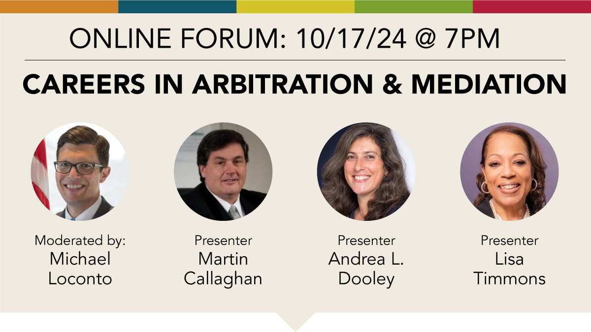 thelaborguild's tweet photo. October 17th Online Forum - Careers in Arbitration &amp; Mediation - https://t.co/a6ONSAVtwP https://t.co/BiFywOjLaj