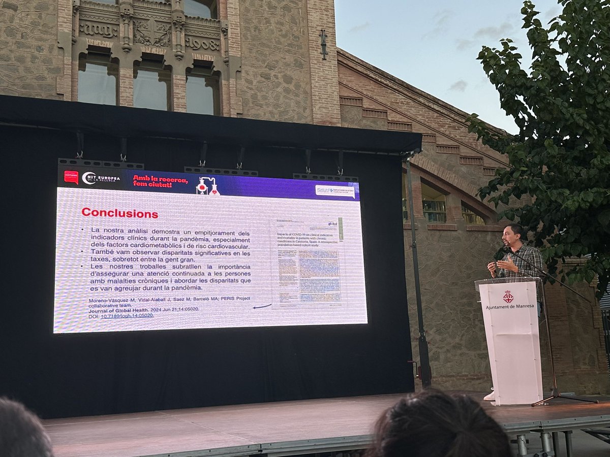 Elisabet Descals (@edescals) on Twitter photo Avui s’ha celebrat La Nit Europea de la Recerca de #Manresa amb grans projectes de les diferents entitats locals.
Felicitats a Manuel Moreno Vàsquez de la Unitat de Recerca de <a href="/icscatcentral/">ICS Catalunya Central</a>!! I a la resta de ponents 💪🏻💪🏻
#NitRecerCat24 Avui s’ha celebrat La Nit Europea de la Recerca de #Manresa amb grans projectes de les diferents entitats locals.
Felicitats a Manuel Moreno Vàsquez de la Unitat de Recerca de <a href="/icscatcentral/">ICS Catalunya Central</a>!! I a la resta de ponents 💪🏻💪🏻
#NitRecerCat24