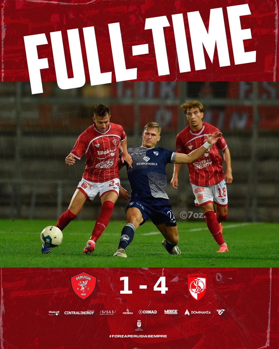 ACPerugiaCalcio's tweet photo. โ๏ธ| FULL TIME
#PerugiaRimini @seriecofficial #PERRIM https://t.co/AgxzrQJ1yS