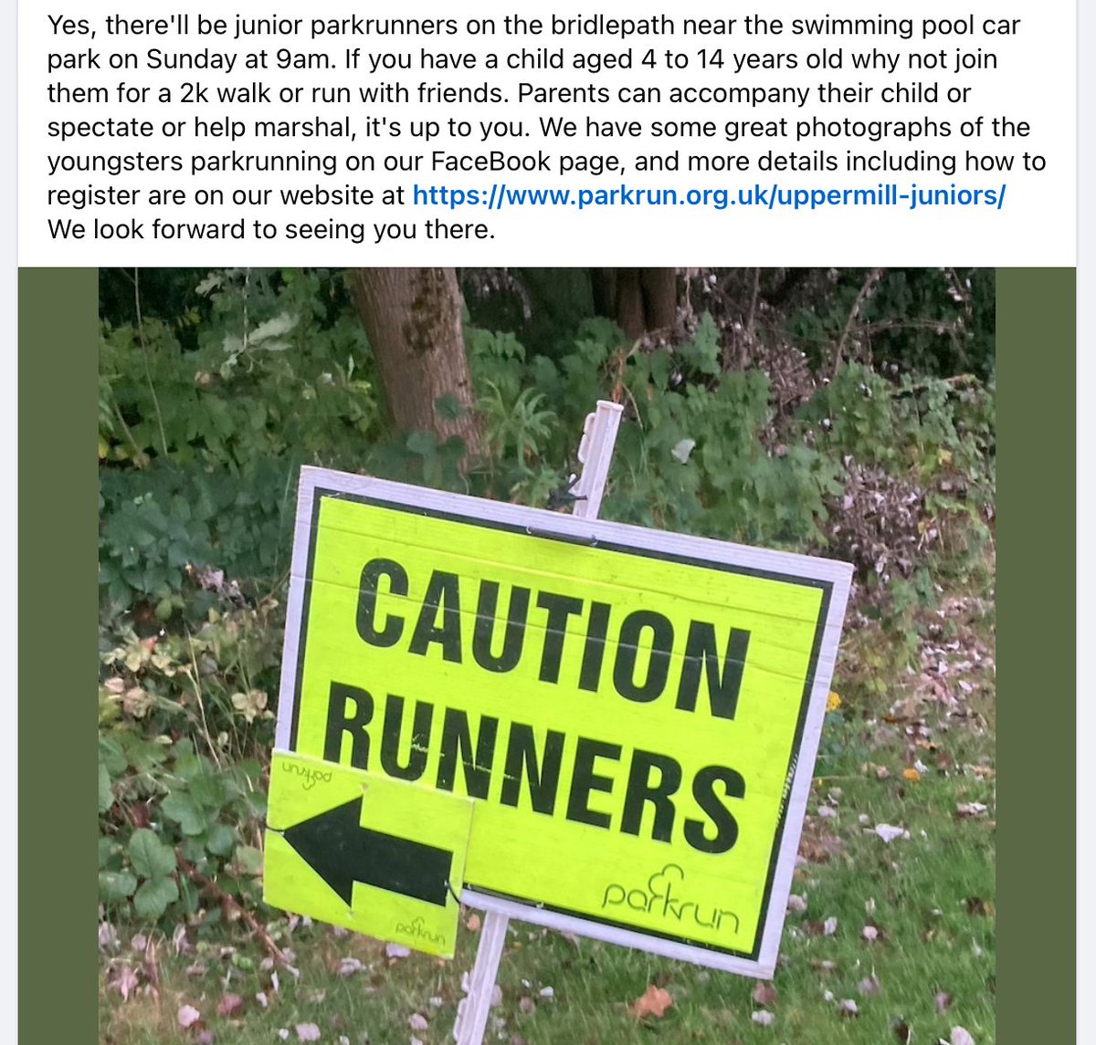 Uppermill junior parkrun tweet media