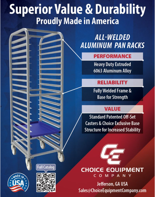 Contact GCKE for more information on Choice Equipment Company

Choice Equipment Company strives to provide quality products to you, and our pan racks are no exception.