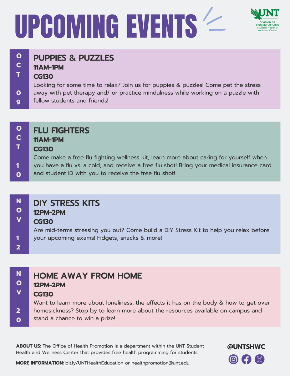 UNT Student Health tweet media