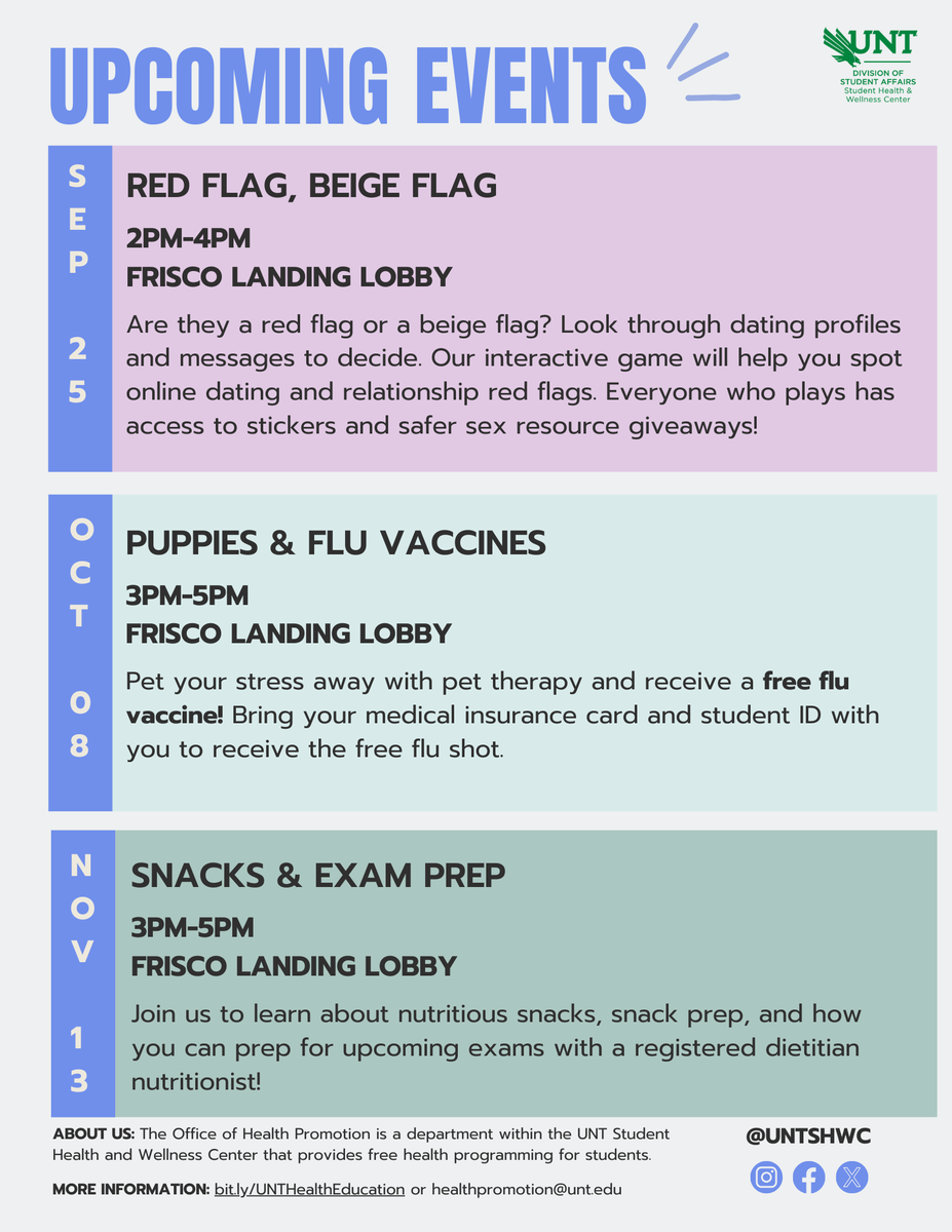 UNT Student Health tweet media