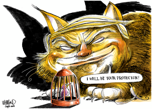 DaveWhamond's tweet photo. Trump the Protector... https://t.co/8cpKlLKg8p