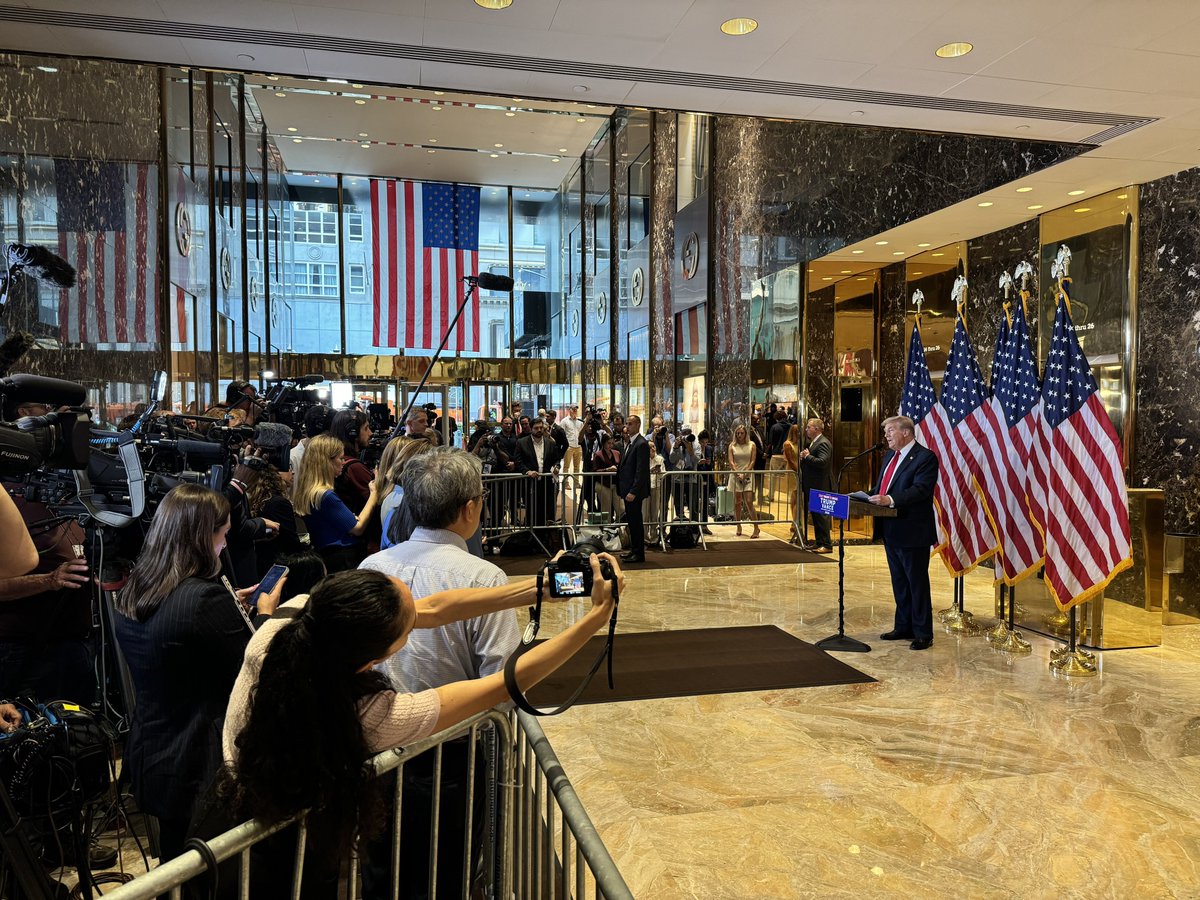 🚨HAPPENING NOW!

President <a href="/realDonaldTrump/">Donald J. Trump</a> press conference from Trump Tower New York