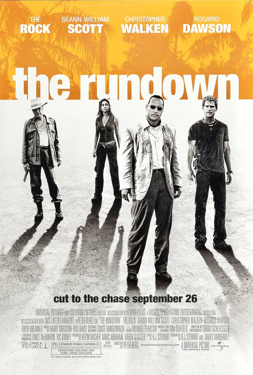 UJStrikesBack's tweet photo. Happy 21st Anniversary to The Rundown! 🥳🎉

#TheRundown @TheRock #SeannWilliamScott @rosariodawson #WilliamLucking #StephenBishop #ChristopherWalken #TomDuffield #TobiasASchliessler #RichardPearson @HarryGW #MarcAbraham #BillCorless #KarenGlasser #RJStewart #PeterBerg #Universal https://t.co/yo2HL1loVd