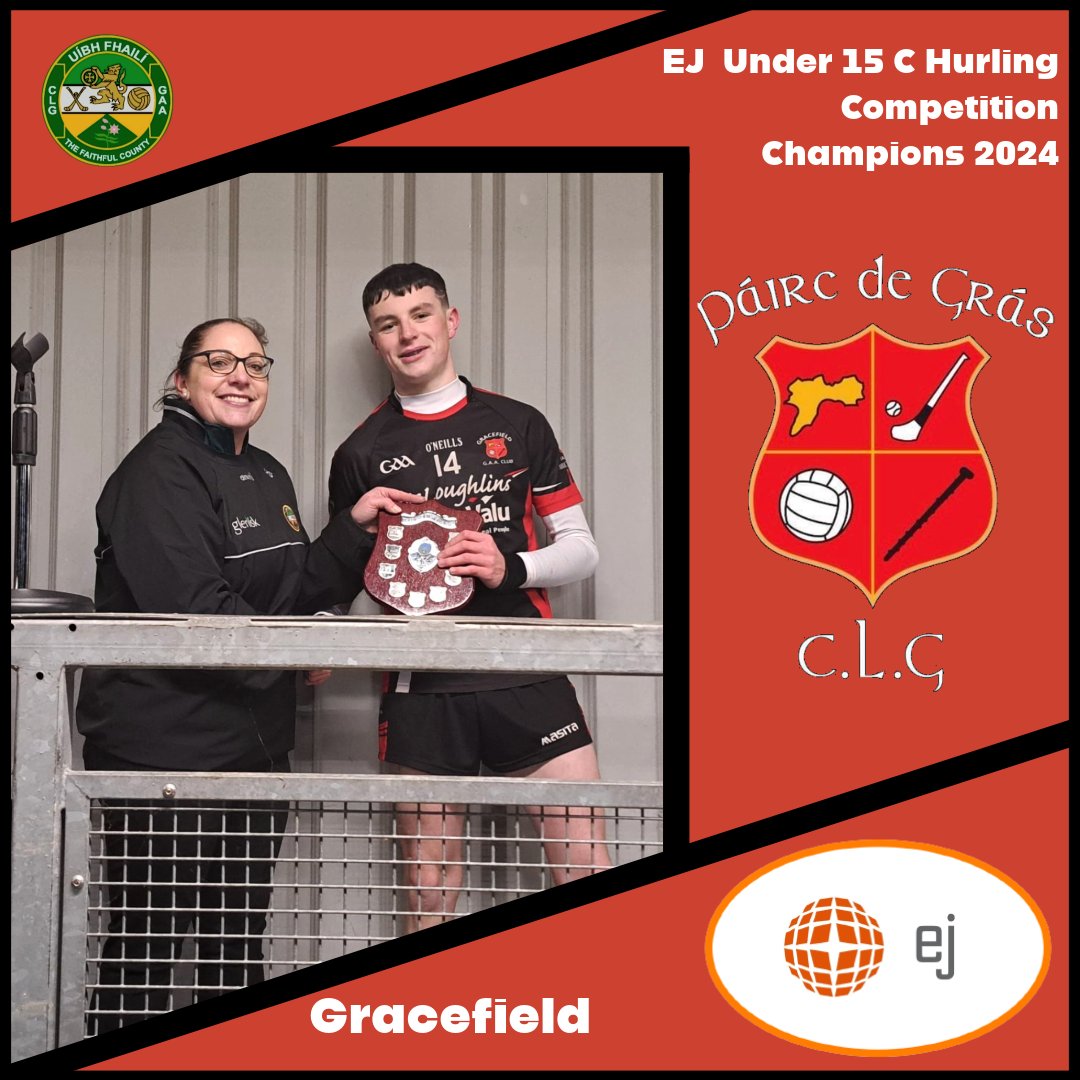 𝙀𝙅, 𝙐𝙣𝙙𝙚𝙧 ⓵⓹ 𝘾 𝙃𝙪𝙧𝙡𝙞𝙣𝙜 𝘾𝙤𝙢𝙥𝙚𝙩𝙞𝙩𝙞𝙤𝙣 𝙬𝙞𝙣𝙣𝙚𝙧𝙨 

Comhghairdeas to <a href="/Gracefield_GAA/">Gracefield GAA</a> who had a convincing win in the EJ, Under 15 C Hurling Competition Final earlier this evening in very difficult conditions against Clara/Brosna Gaels.

Offaly Coiste