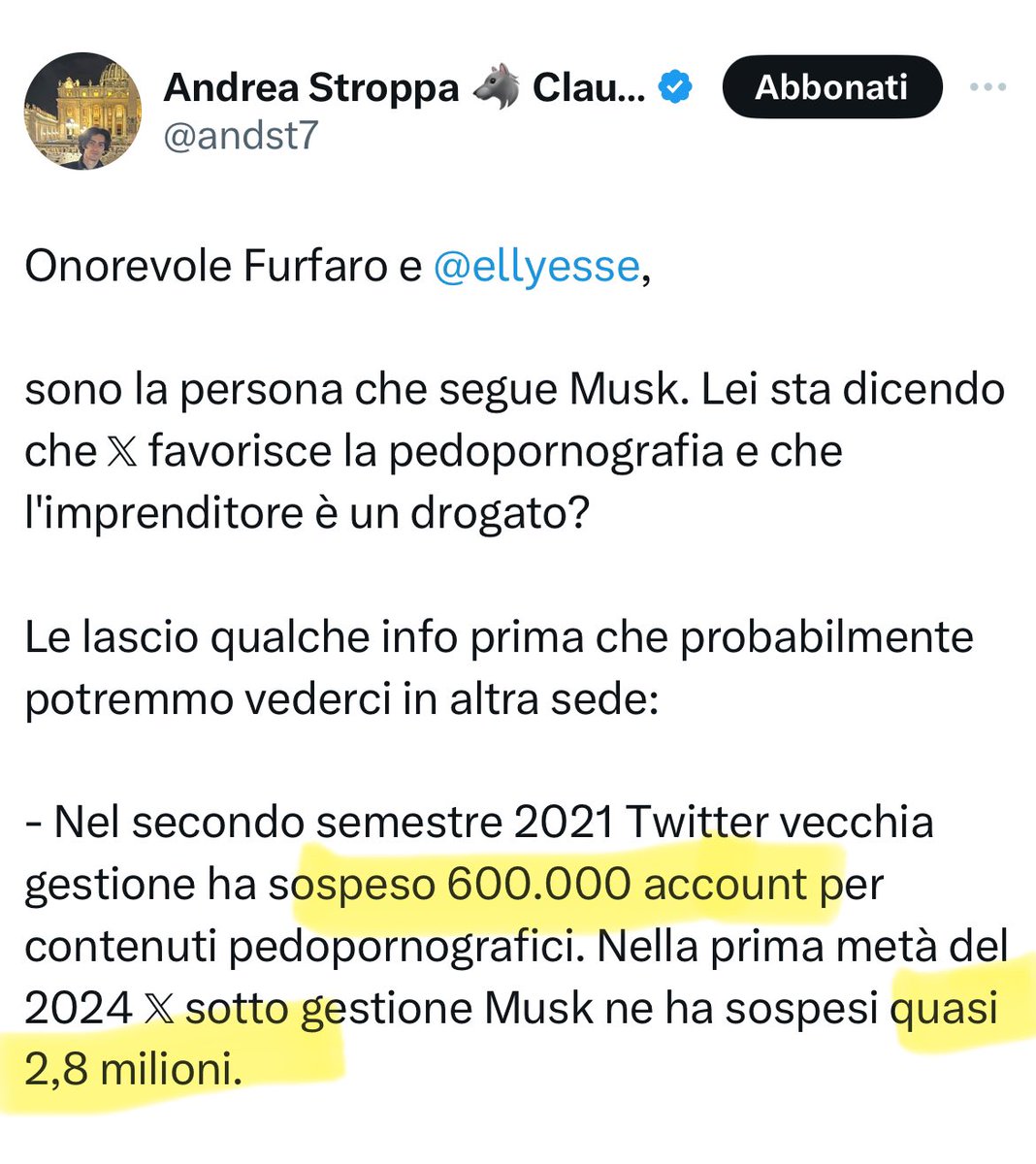 fratotolo2's tweet photo. “Come distruggere un social network, perdendoci miliardi di dollari” (cit @emmevilla) cercando di bloccare la pxxxpoxxografia su X. https://t.co/zpjS5ePdGq