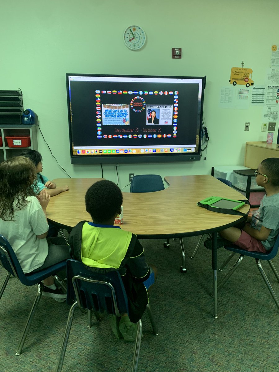 SSanchezMISD's tweet photo. An exciting morning announcements about Hispanic Heritage Month and news about our Boosterthon fundraiser! @McGowenES @Kimwestmal https://t.co/dRDzjToFZQ