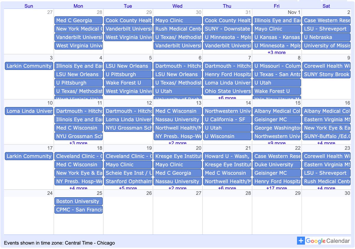 🚨🚨ATTENTION OPHTHALMOLOGY RESIDENCY APPLICANTS🚨🚨

EyeRes is back with an updated Google calendar with interview dates for every program to help you organize your interview schedule. Please share if you know anyone applying!

eyeres.me/upcoming-events

#Match2025 #OphthoMatch