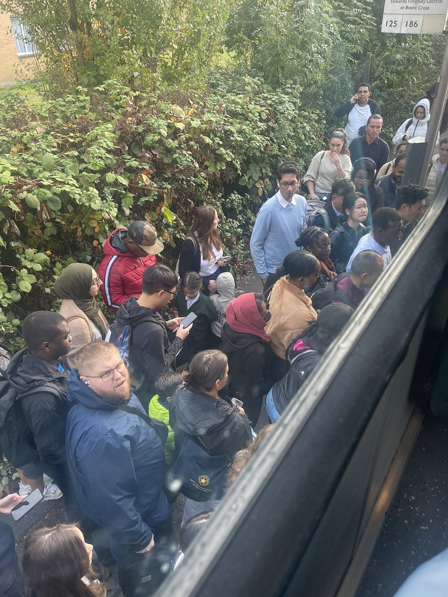 stephhTong's tweet photo. @tfl you need to sort out the transport situation @colindale. the number of people left waiting this morning is ridiculous- parents with buggies, young children, students, workers… you need to make sure the station is re-open in December!! https://t.co/YhoMLpmBjk