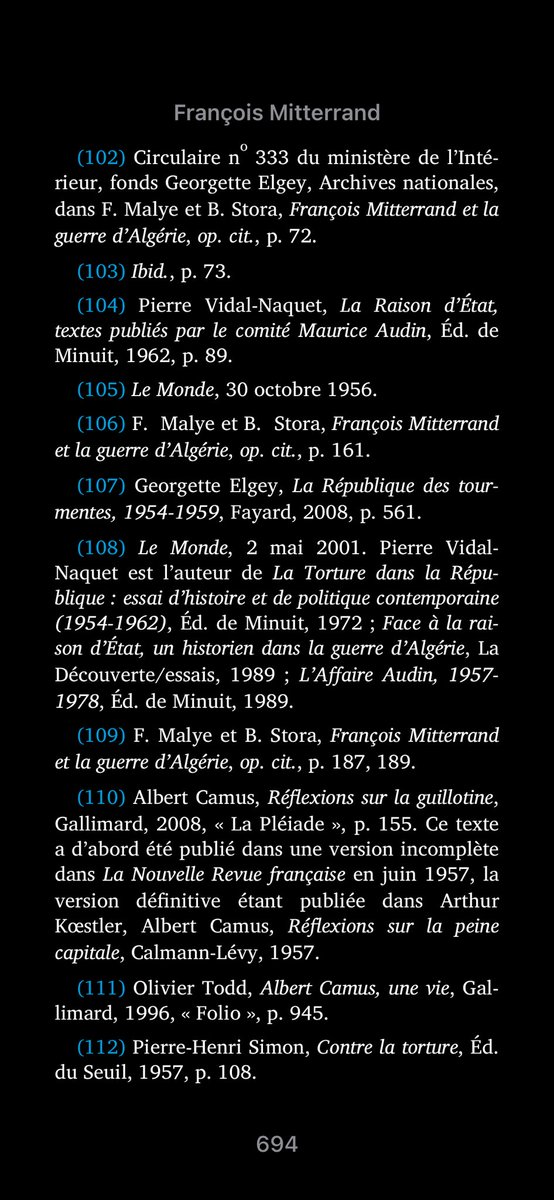 ABasFaidherbe's tweet photo. @GUIGO_PE @andreloez @Ed_LaDecouverte @IFMitterrand Vous parliez des biographies, n’est-ce pas?
Puis-je me permettre de vous laisser vérifier le nombre d’archives citées dans la plus récente biographie sur Mitterrand: celle de Michel Winock (2015)?
Réponse, sur la période étudiée ici: zéro. https://t.co/4CyUdDQ4KM