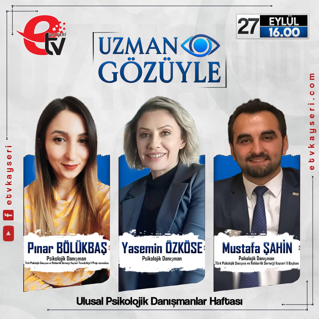 30 Eylül Ulusal Psikolojik Danışmanlar Günü'nde, Türk Psikolojik Danışma ve Rehberlik Derneği Kayseri İl Başkanı Mustafa Şahin, İl Proje Sorumlusu Pınar Bölükbaşı'nın ve önceki il temsilcilerimizden Yasemin Özköse'nin katılımıyla,