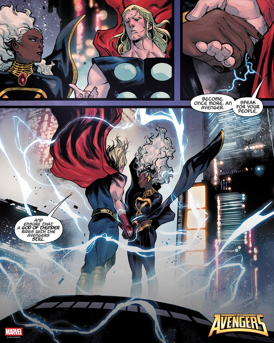 Lightning will always strike with Earth’s Mightiest Heroes. ⚡ See Storm join the team in ‘Avengers’ #18, on sale now.