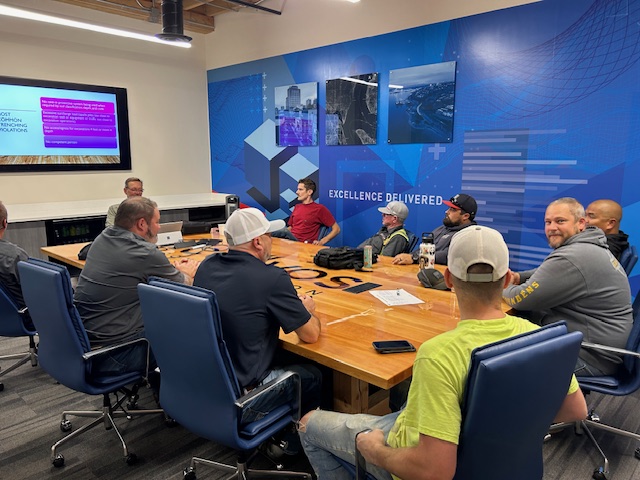 Our superintendents were in the house for this month’s Supt Meeting! 🙌 They got some great safety training from Darrin to keep our projects running smoothly and safely #TeamColvos