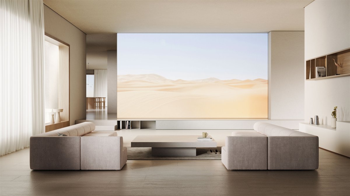 A set of interiors for Ventana showcasing their modular adaptable screen tile system. More on our site at estudi-image.com/projects/venta…