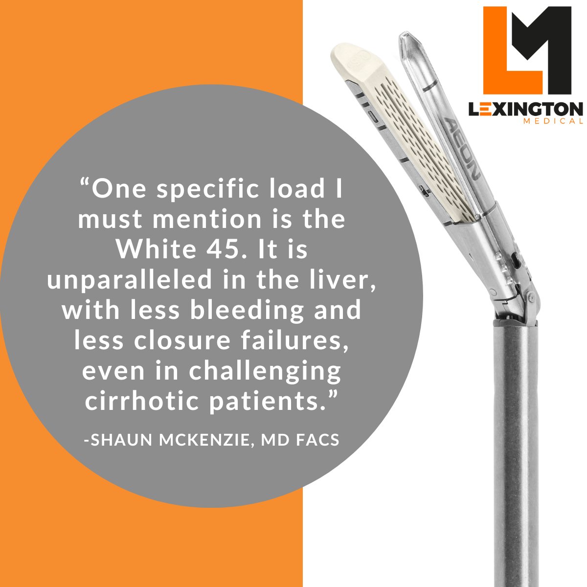 Our diverse range of reload options, including our white 45mm, equips surgeons to tackle even the most complex procedures with confidence and success.

#lexingtonmedical #AEON #AEONendostapler #surgicalinnovation