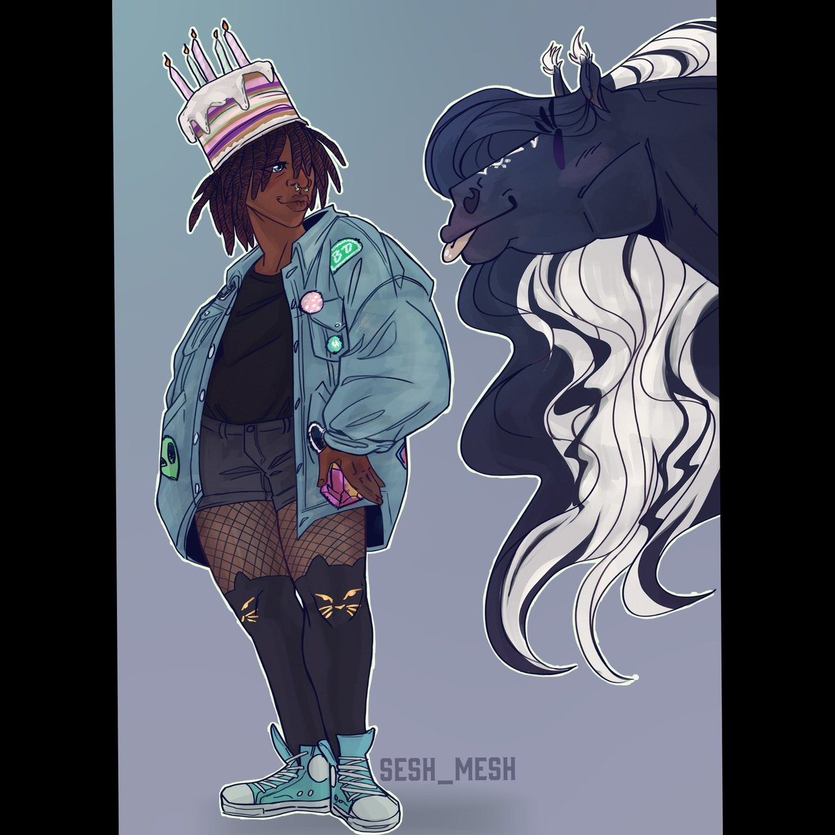 Sesh_Mesh's tweet photo. Best birthday fit of the party! https://t.co/5puxihklHk