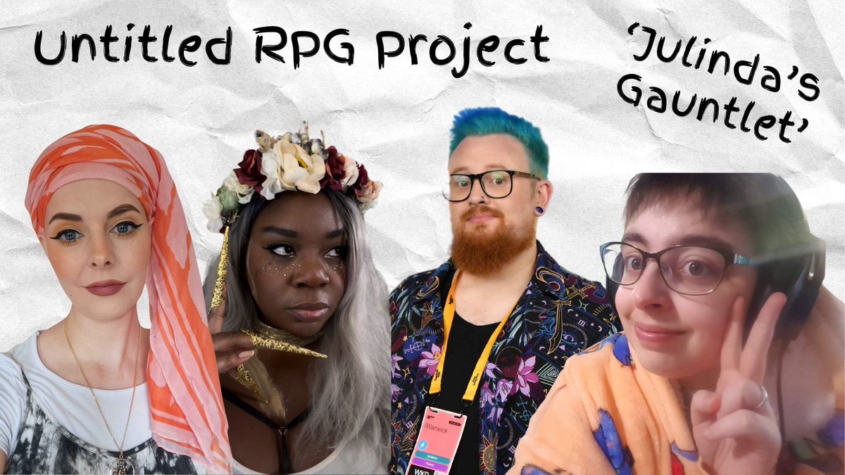 UntitledRPGX's tweet photo. Look at this wonderful lineup joining us tomorrow for our next DnD oneshot ‼️

Can’t wait to see @GeekyCassie, @HeyArtie_, @scottishgeekttv and @warwickisonline attempting…

‘Julinda’s Gauntlet’ 👀 https://t.co/LxceEio6U5