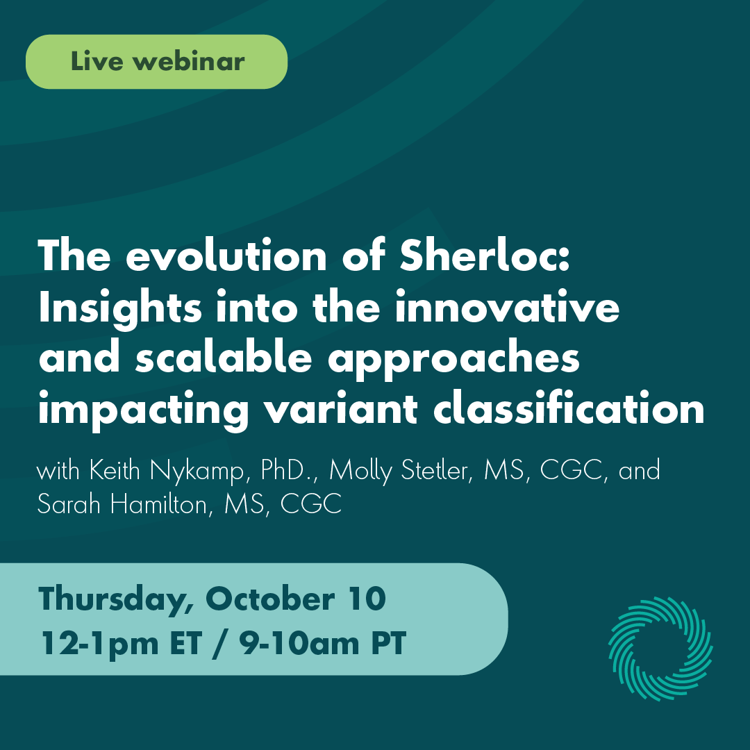 The evolution of Sherloc: Insights into the innovative and scalable approaches impacting variant classification. Join us for this live webinar presented on October 10 at 12 pm ET/9 am PT and earn CEUs by attending. Register: invit.ae/4ek1Buw

#genetictesting #GCchat