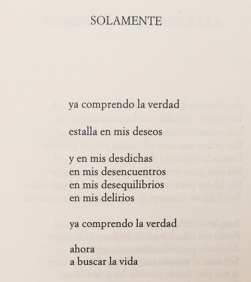 RaquelFNovoa's tweet photo. "Ya comprendo la verdad. Ahora, a buscar la vida"
Pizarnik. Eterna https://t.co/FBjQGO5yxH