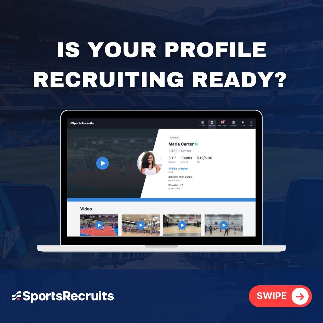 Sports_Recruits's tweet image. Is your SportsRecruits profile recruiting ready? 💪  Based on our research with college coaches 🧑💻, the most important information to include is your gpa, hometown, high school, club (if you play for one), and video. Check the thread 🧵for more info.
#commit #srcommit…