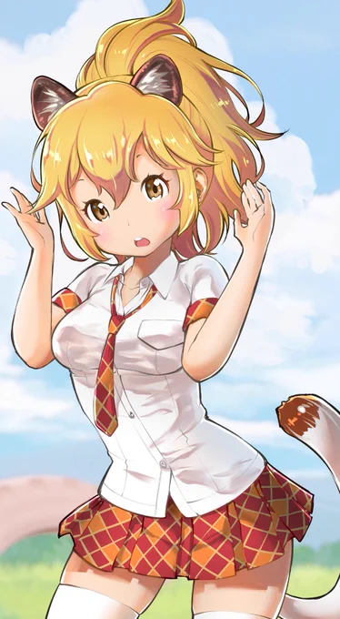 今日の過去絵は、ポニテなライオンちゃんです。けもフレで1番好きなフレンズです、 