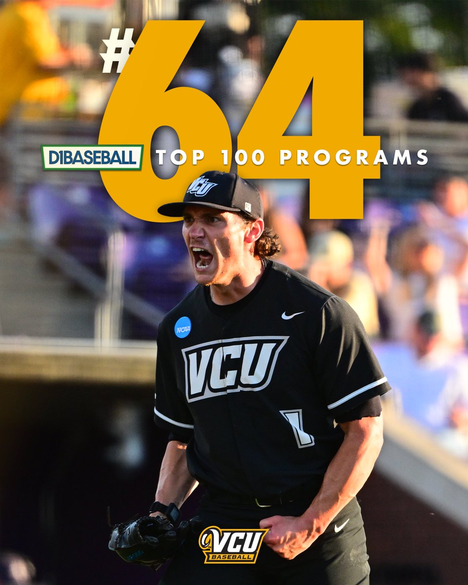 VCU Baseball (@vcubaseball) on Twitter photo "VCU has been good in baseball for a long time."😤
We're No. 64 in <a href="/d1baseball/">D1Baseball</a>'s top 100 programs!
#LetsGoVCU "VCU has been good in baseball for a long time."😤
We're No. 64 in <a href="/d1baseball/">D1Baseball</a>'s top 100 programs!
#LetsGoVCU