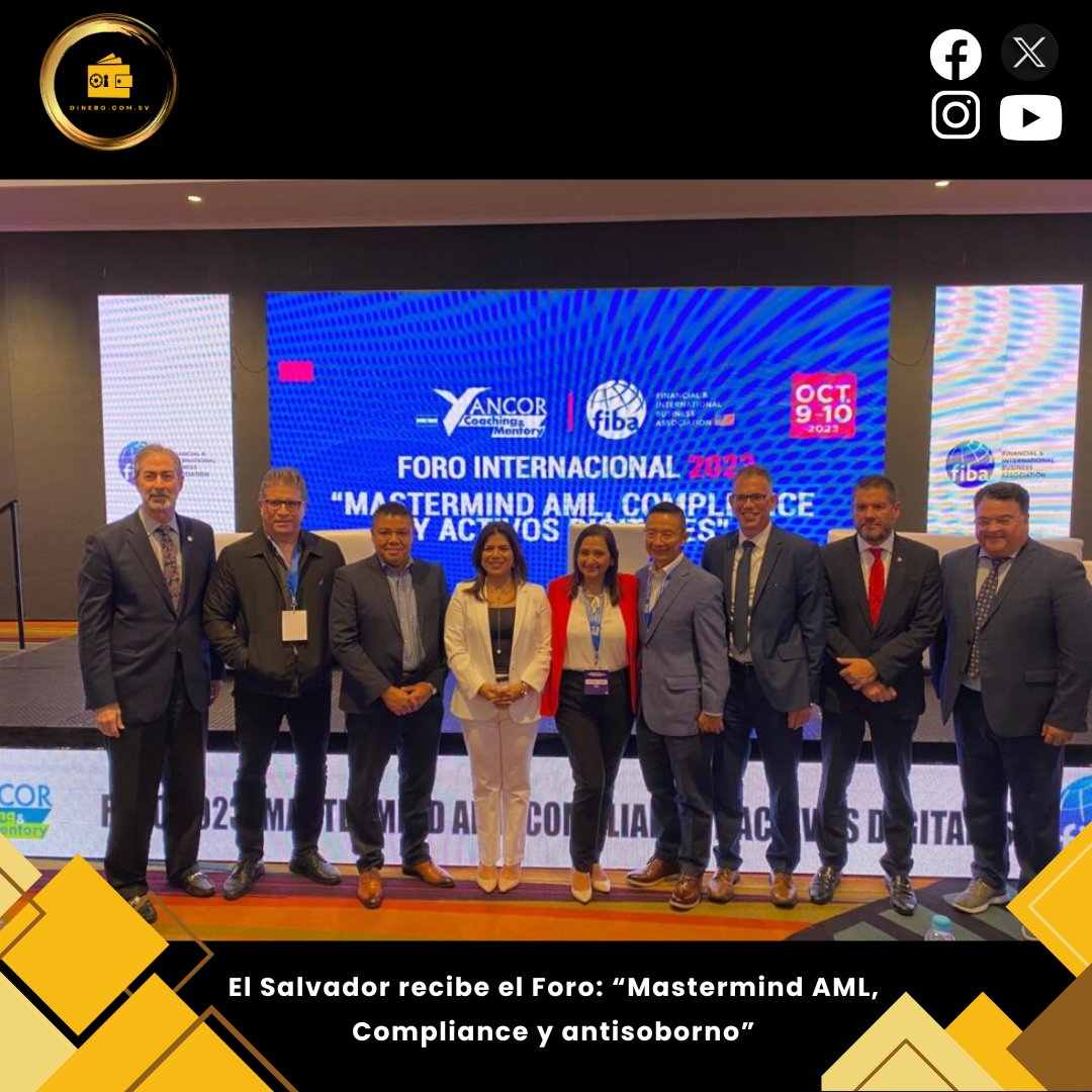 #EXPERTOS <a href="/yancorcym/">Yancor Coaching&Mentory</a> En el marco de la reciente calificación positiva sobre la capacidad del país para enfrentar el lavado de activos y el financiamiento de terrorismo por el <a href="/gafilat/">GAFILAT</a>, se realizará el Foro Internacional 2024: “Mastermind AML, Compliance y antisoborno”. 🇸🇻🌐💰💲👩