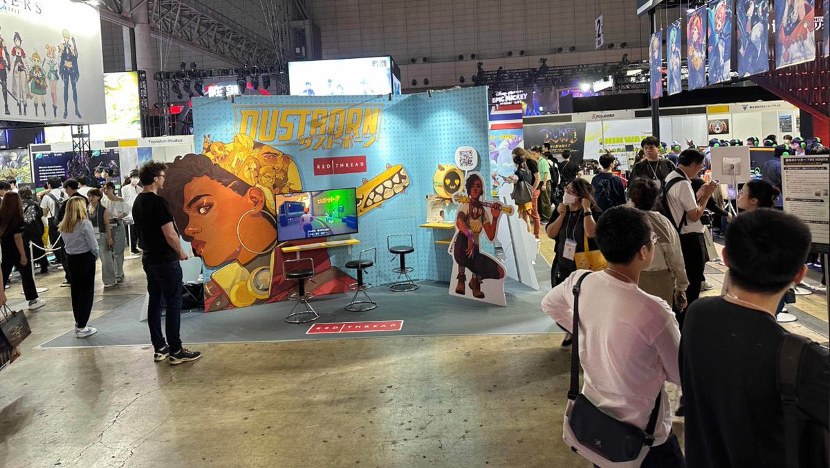Rev_says_desu's tweet image. Dustborn set up a booth at Tokyo Game Show 2024 and somehow managed to have fewer visitors than their game’s current player count.