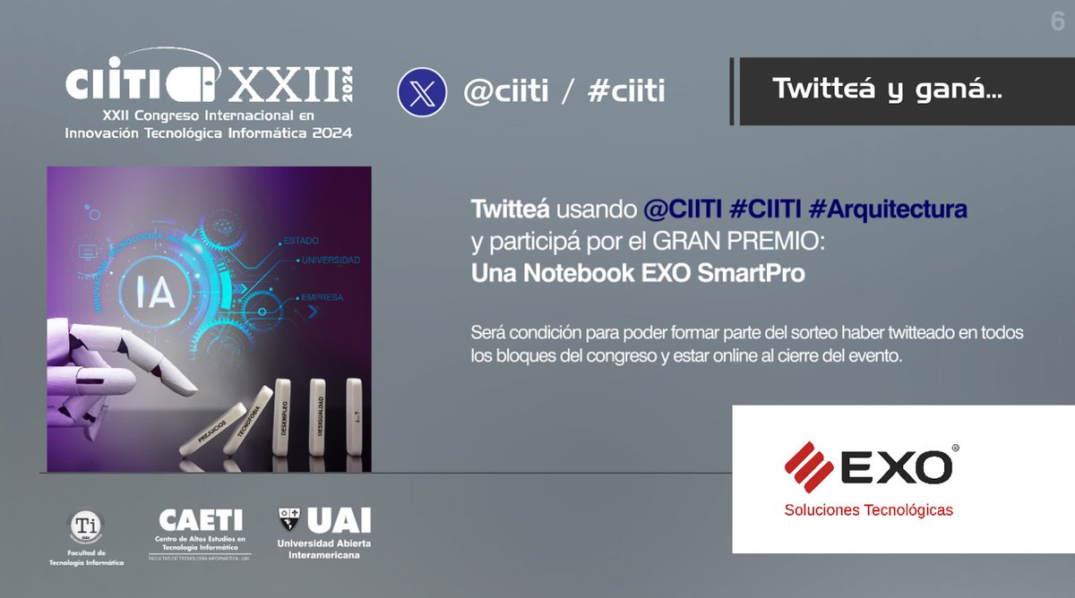 Se viene el último bloque #arquitectura del #CIITI con el gran premio de la noche, gentileza de <a href="/exoargentina/">EXO S.A.</a>