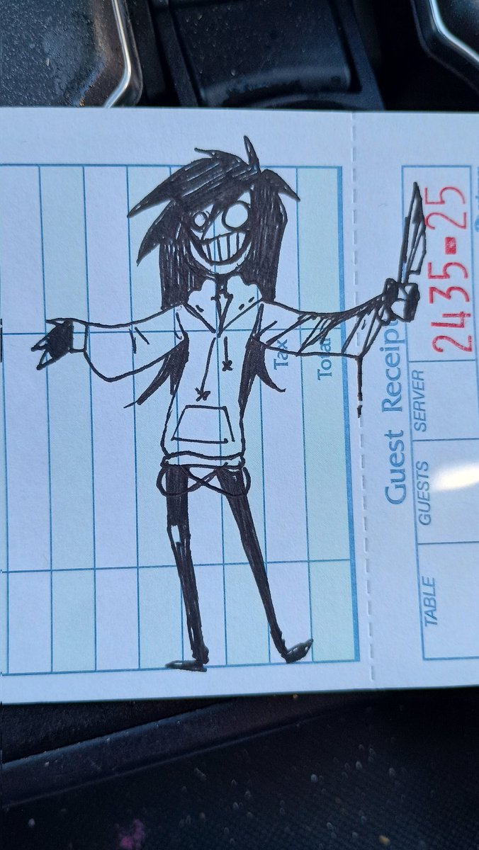 I drew edgy Jeff The Killer, am I cool yet?