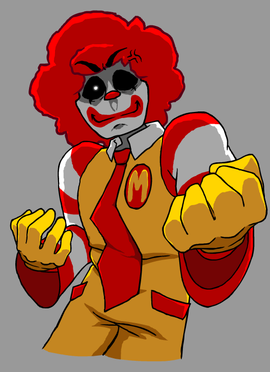 InukoExo's tweet photo. While I approach 3K before I make the next two Kapi variants, have a lil something I whipped up for McMadness!
Ronald looks like he's just about McFucking had it
#McMadness https://t.co/FrDunHZabc