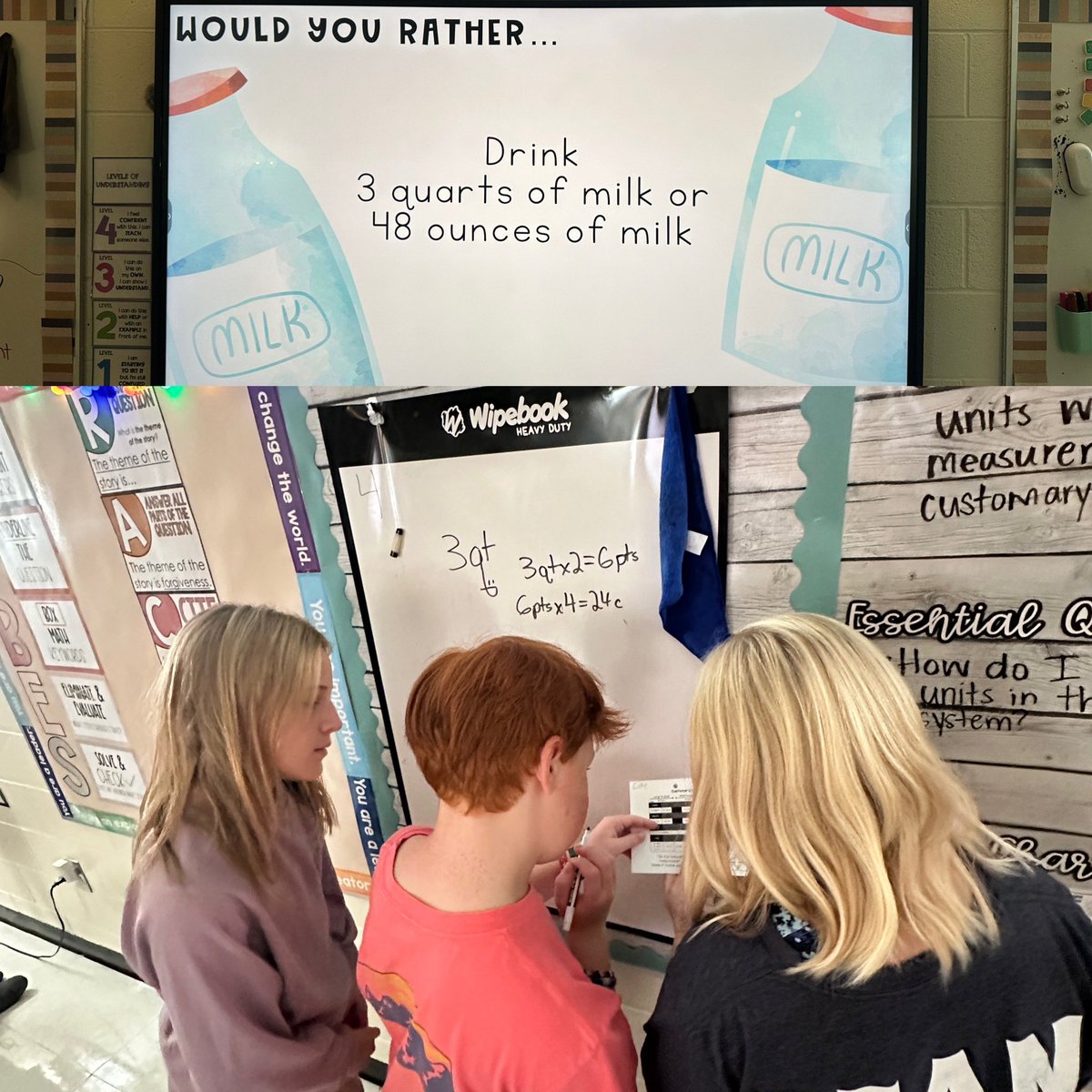 Ms. Armstrong (@mscarmstrong3) on Twitter photo We had so much fun yesterday in Math class playing a game of "Would you rather..." to get in some great practice converting Metric and Customary units! Students did a great job using their conversion charts to help them make their choice in each round! <a href="/CanongateELM/">Canongate Elementary</a> We had so much fun yesterday in Math class playing a game of "Would you rather..." to get in some great practice converting Metric and Customary units! Students did a great job using their conversion charts to help them make their choice in each round! <a href="/CanongateELM/">Canongate Elementary</a>