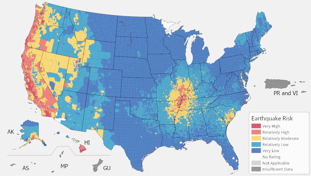 wavetossed's tweet photo. In the #Aftertime, there will be a new North America.
Look where the #Earthquake risk is...
What happened in 1811-1812?
Do some #Research. https://t.co/bRmHRjIigN