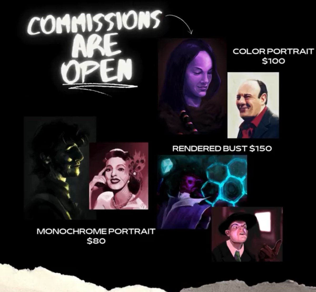 Hey peeps! Lemme draw your TTRPG characters!

-DMs are open!
-Negotiable prices!
-Quick worker!
-Regulars get discounts
-Batches get discounts (orders of 2 or more)