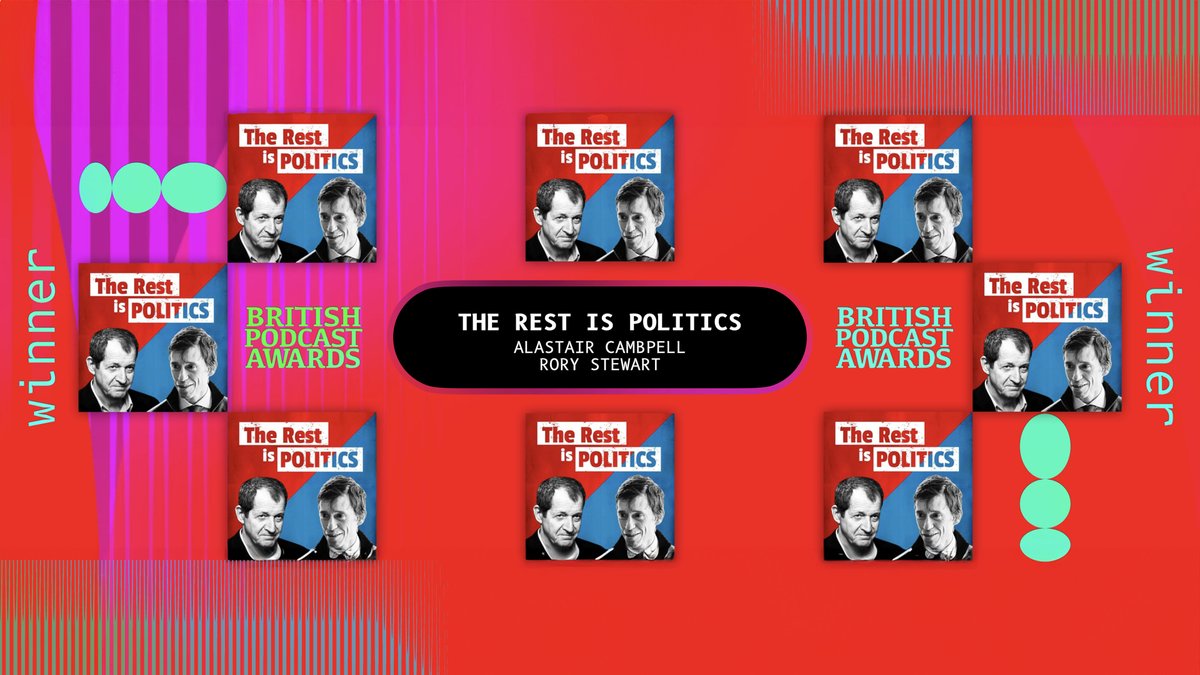 Congratulations to The Rest is Politics this year's #BritishPodcastAwards Podcast Champion award winner