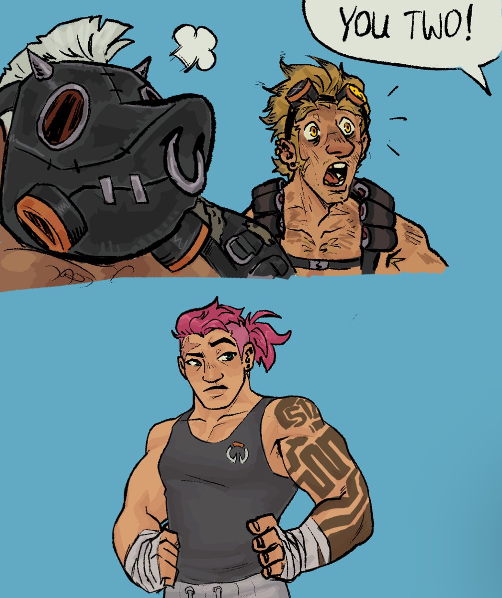 sockensuppee's tweet photo. If these two wver join overwatch, trust junkrat will be forced to shower https://t.co/F9RpPo5nzD