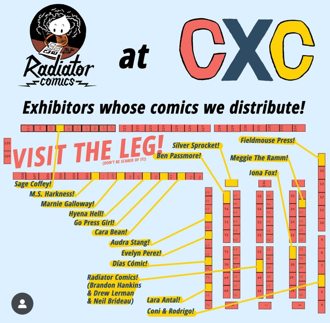 Sage Coffey ✨ (@sagecoffey) on Twitter photo I WILL BE AT <a href="/CXCFestival/">Cartoon Crossroads Columbus (CXC)</a>!! Table 114 (in the leg) Do not fear the leg.
So many fantastic <a href="/RadiatorComics/">Radiator Comics</a> and <a href="/silversprocket_/">Silver Sprocket</a> artists will be tabling! Also, I'll be signing copies of Abortion Pill Zine with Silver Sprocket Sunday at 3pm! See y'all in Ohio! I WILL BE AT <a href="/CXCFestival/">Cartoon Crossroads Columbus (CXC)</a>!! Table 114 (in the leg) Do not fear the leg.
So many fantastic <a href="/RadiatorComics/">Radiator Comics</a> and <a href="/silversprocket_/">Silver Sprocket</a> artists will be tabling! Also, I'll be signing copies of Abortion Pill Zine with Silver Sprocket Sunday at 3pm! See y'all in Ohio!