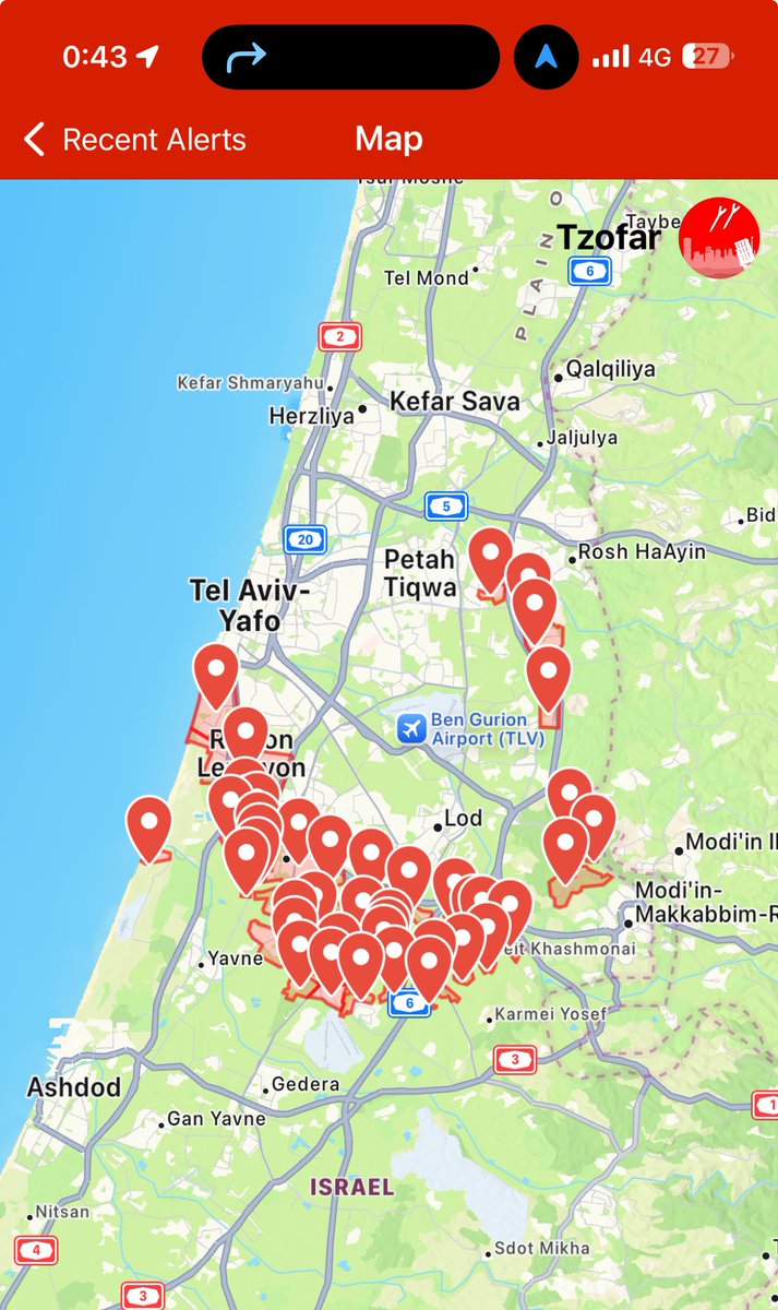 ncole_r's tweet photo. The Centre of Israel is under attack https://t.co/XlwOQozxOO