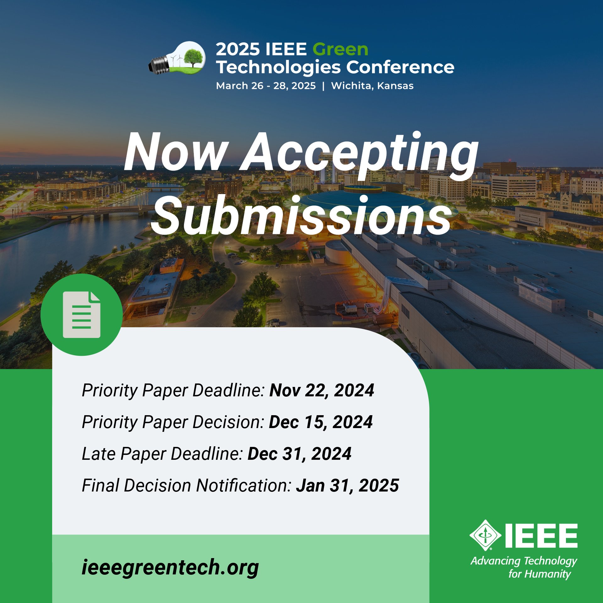IEEE GreenTech 2025 on X: “Our submission site is now open! Submit