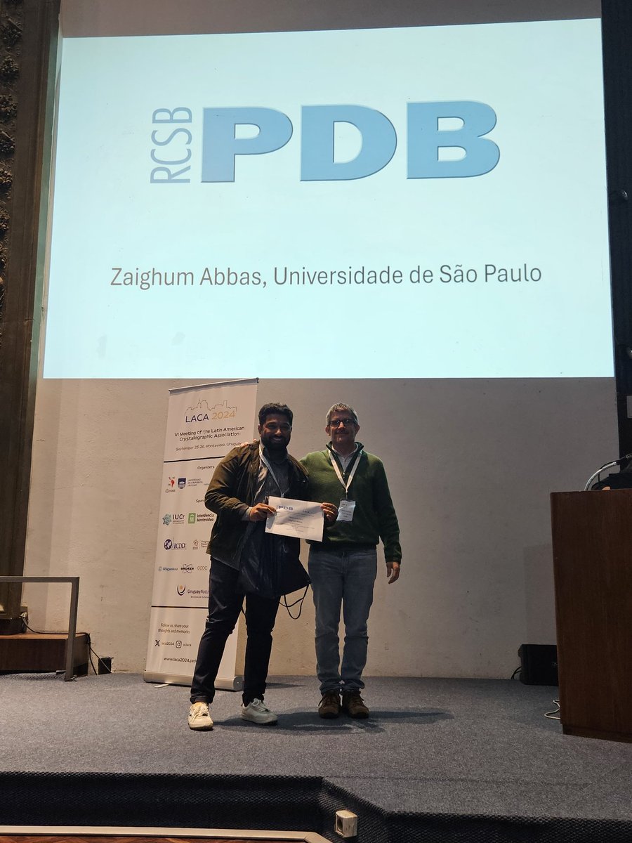 laca2024's tweet photo. #LACA2024 had it's closing Ceremony and is virtually over, except for the 3 parallel workshops running tomorrow.

@natiafailache Chair of the meeting announced @IUCr and @PDBeurope Prizes give away by Prof. Santiago García  Granda, Graciela Díaz de Delgado &amp; Alejandro Buschiazzo. https://t.co/HbPrBLWTYi