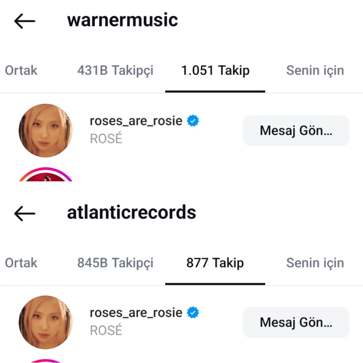 Atlantic Records and warner music started following ROSÉ on Instagram!

VAMPIREHOLLIE IS COMING
#ROSÉisCOMING #ROSÉ