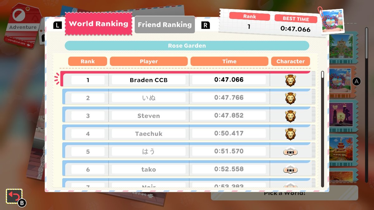 And we'll throw in world 2 as well